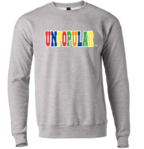 UNPOPULAR™ TASTE THE RAINBOW UNISEX FLEECE CREW