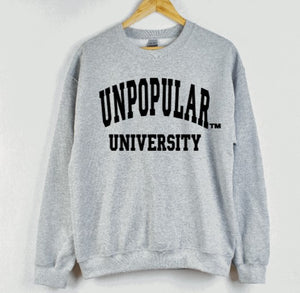 UNPOPULAR™ UNIVERSITY UNISEX FLEECE CREW